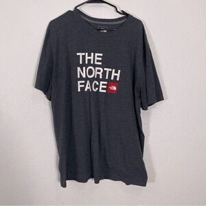 The North‎ Face Grey Logo In Front Tshirt
